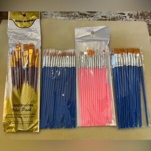 Artist Brushes 4 Packs, total 85 brushes, various sizes!